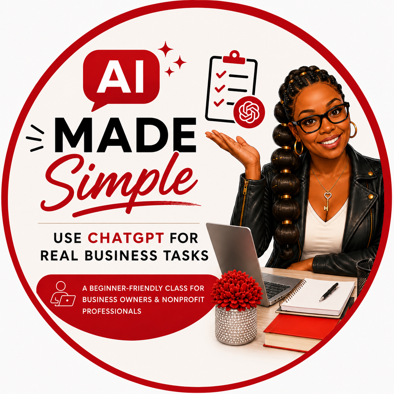 AI Made Simple class for business owners and nonprofit professionals